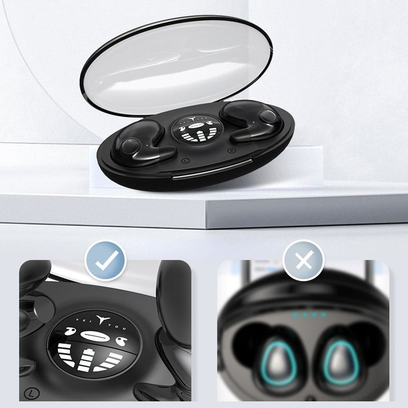 Invisible wireless earbuds with charging case