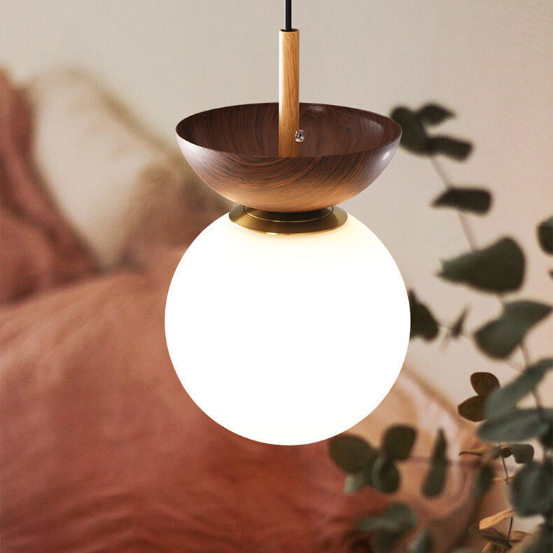 Japanese Style Ceiling Light Modern LED Pendant Light with 3 Color Modes