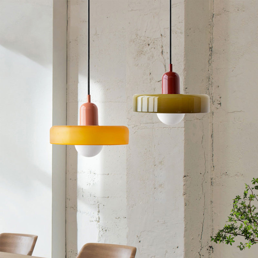 VitraLumo Gekleurde Glaslamp in Bauhaus Stijl
