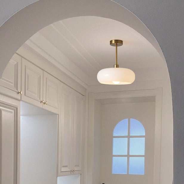 Modern Warm Tinted Round Ceiling Light for Living Room and Bedroom