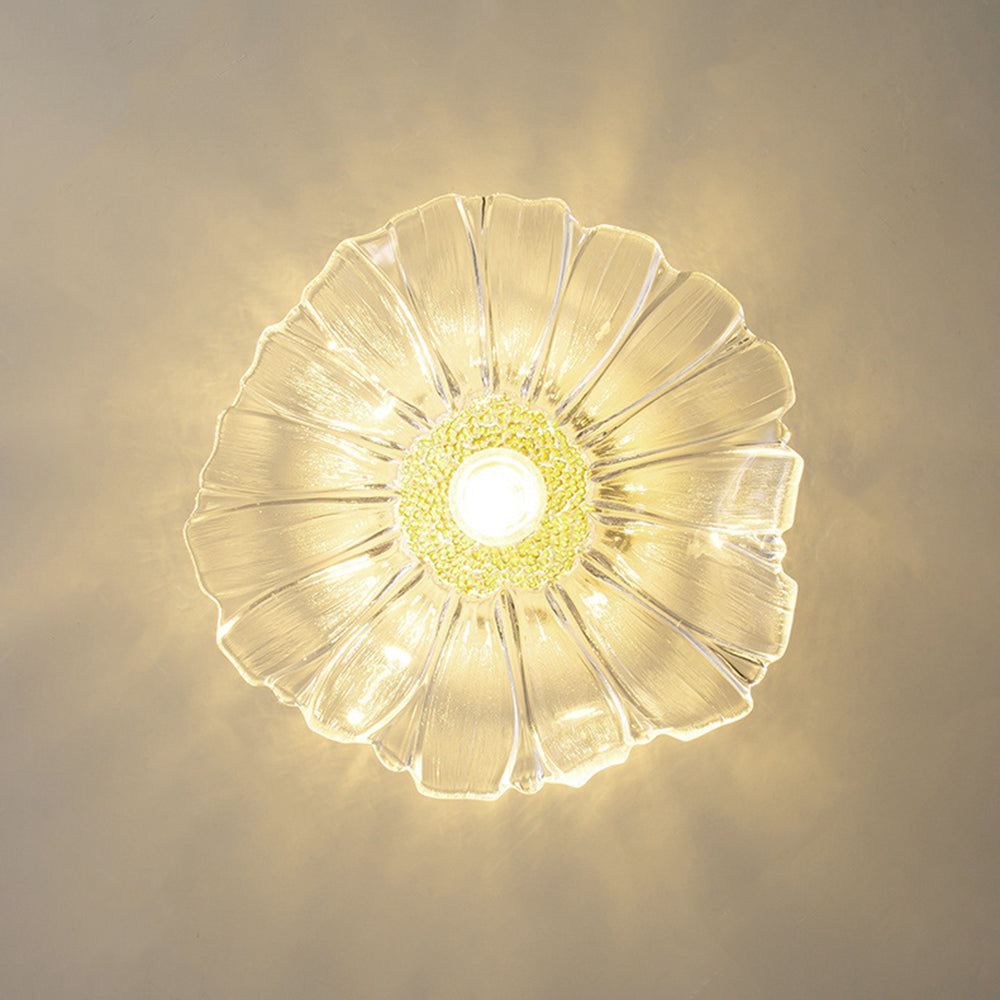 Art Deco Flower Flush Mount Vintage-Inspired Ceiling Light with Adjustable Glow