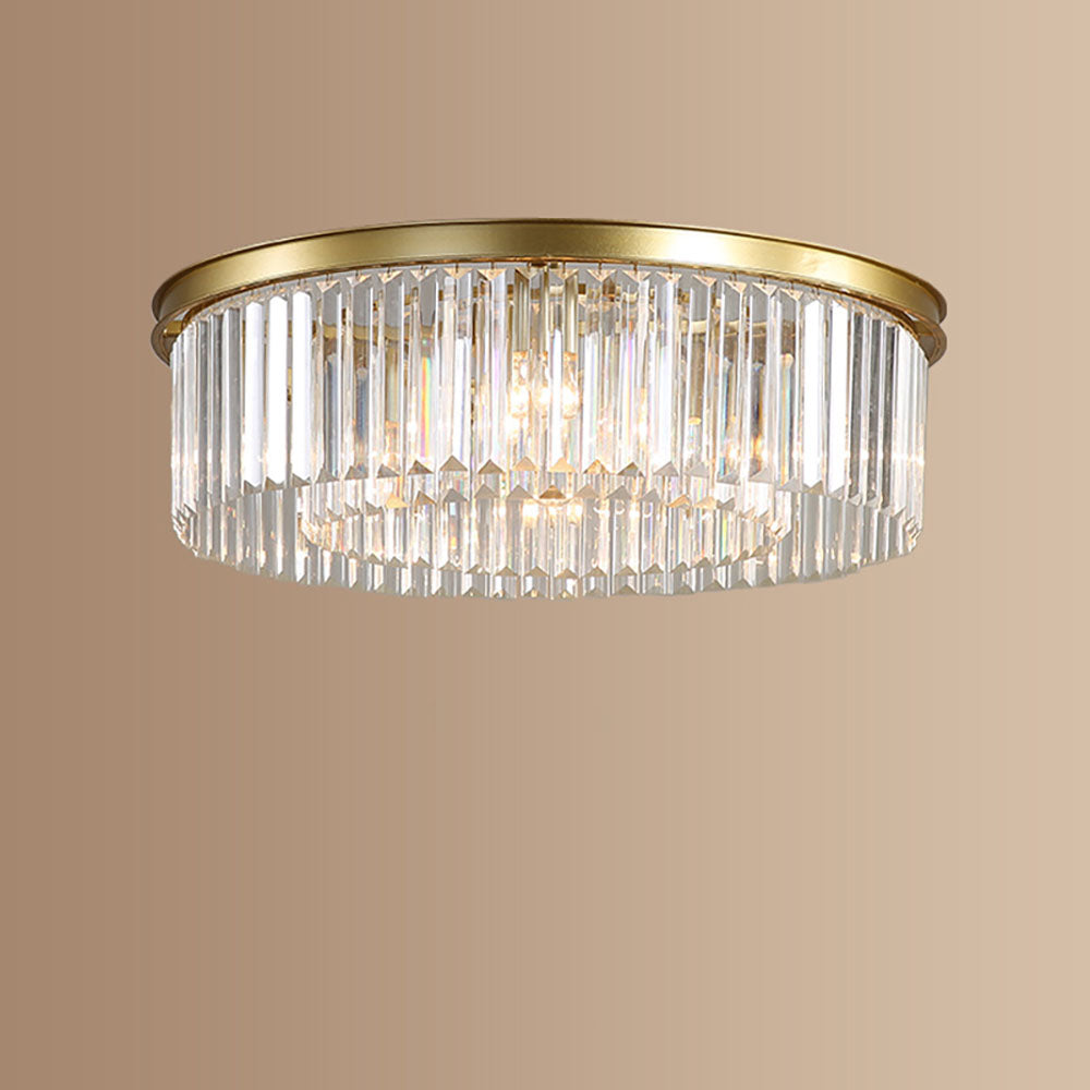 Crystal Flush Ceiling Light for Living Room