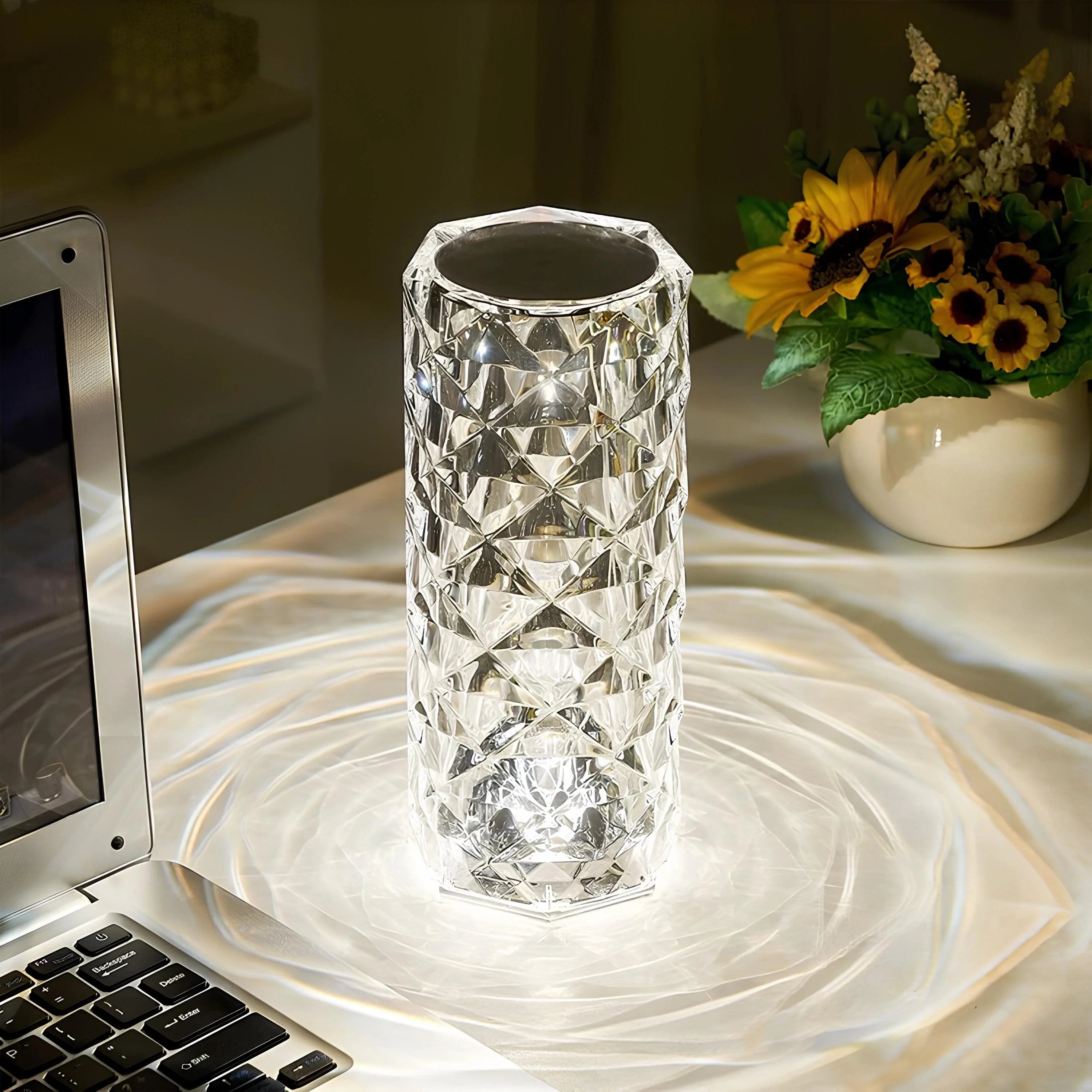 Crystal Touch LED Table Lamp Dimmable Remote Control Light