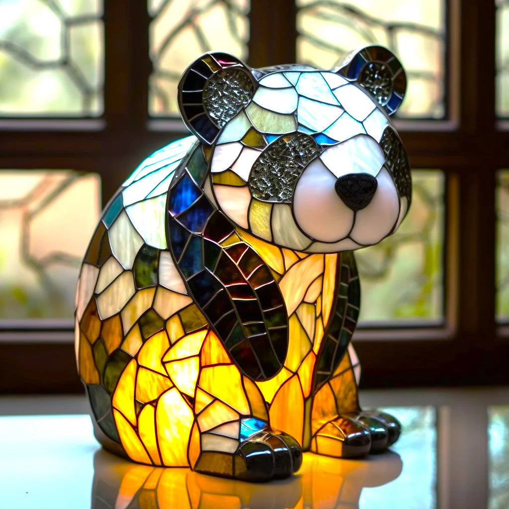 Stained Glass Table Lamp – Artistic Decorative Animal Lighting