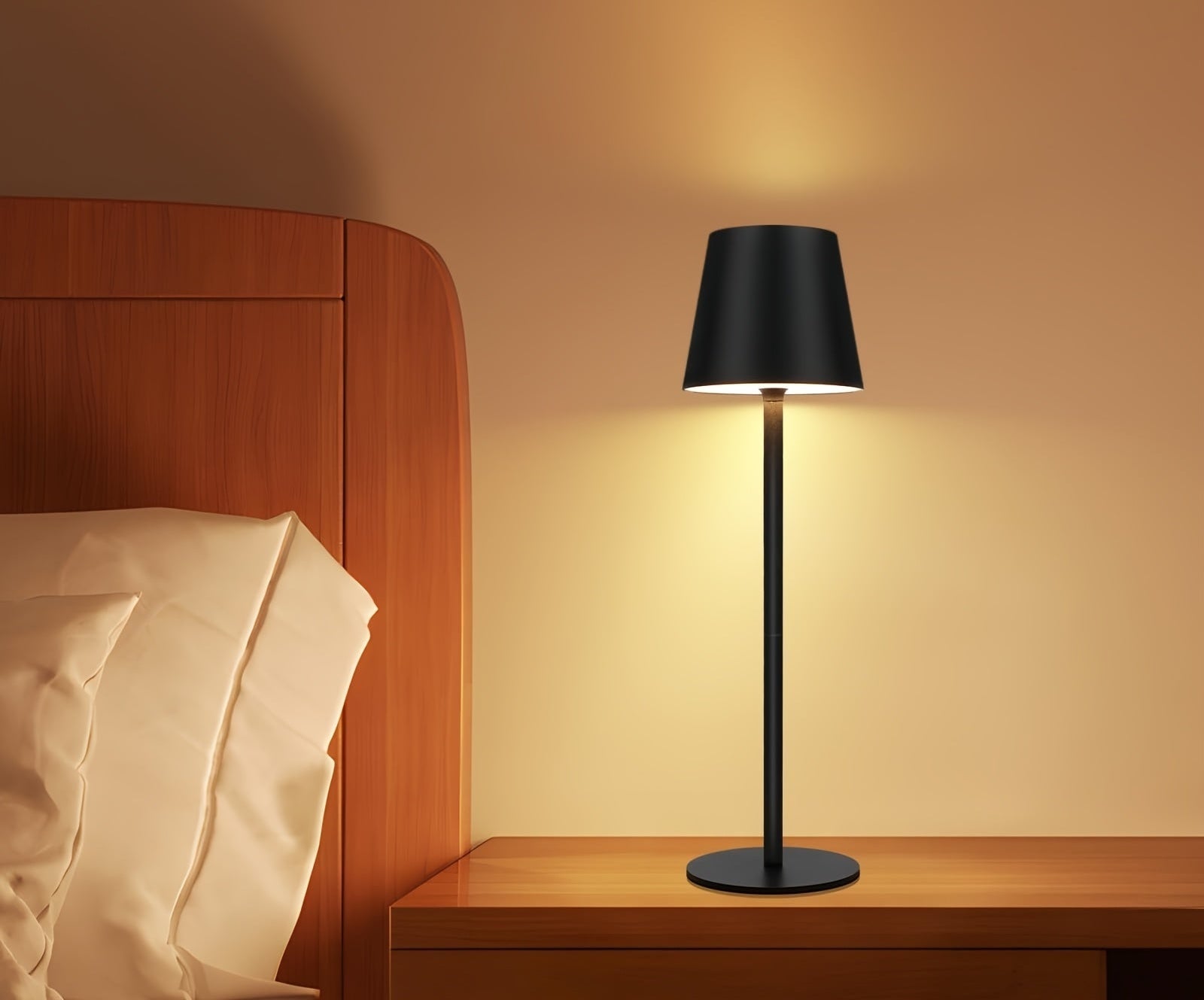 2 Pieces Rechargeable Wireless LED Touch Table Lamp