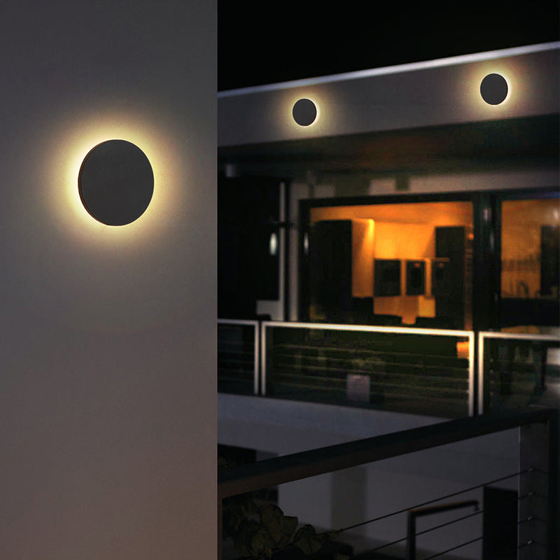 Modern Outdoor Wall Light Compact LED Uplight & Downlight