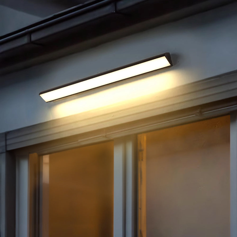 Contemporary Outdoor Wall Light Weather-Resistant LED Lamp with Modern Prism Look