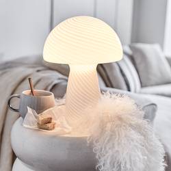 Schimmel's city table lamp with graphic stripe design