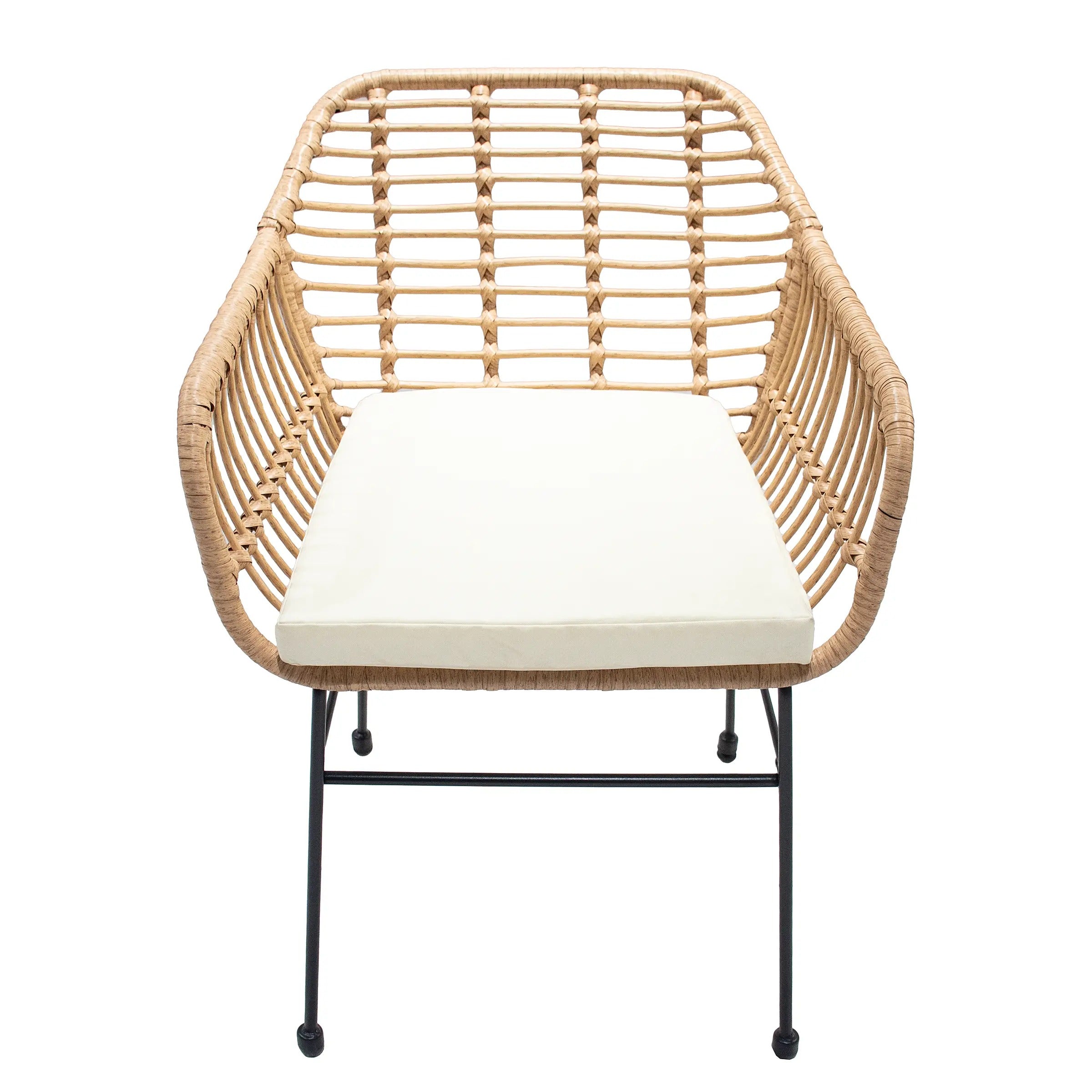 Calore lounge set with rattan look and weather-resistant cushions
