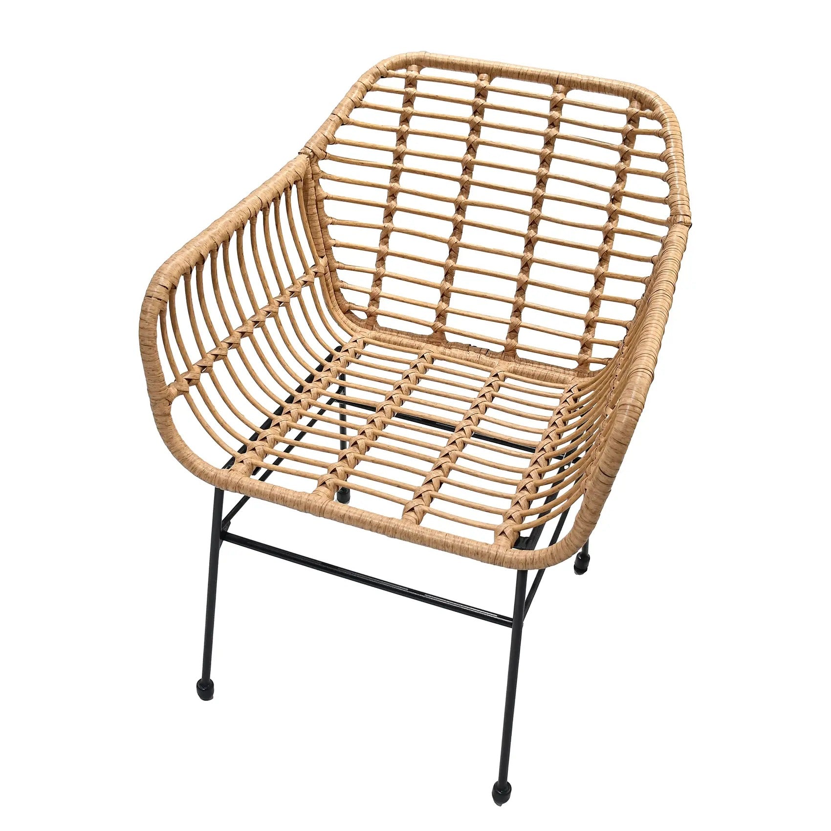 Calore lounge set with rattan look and weather-resistant cushions