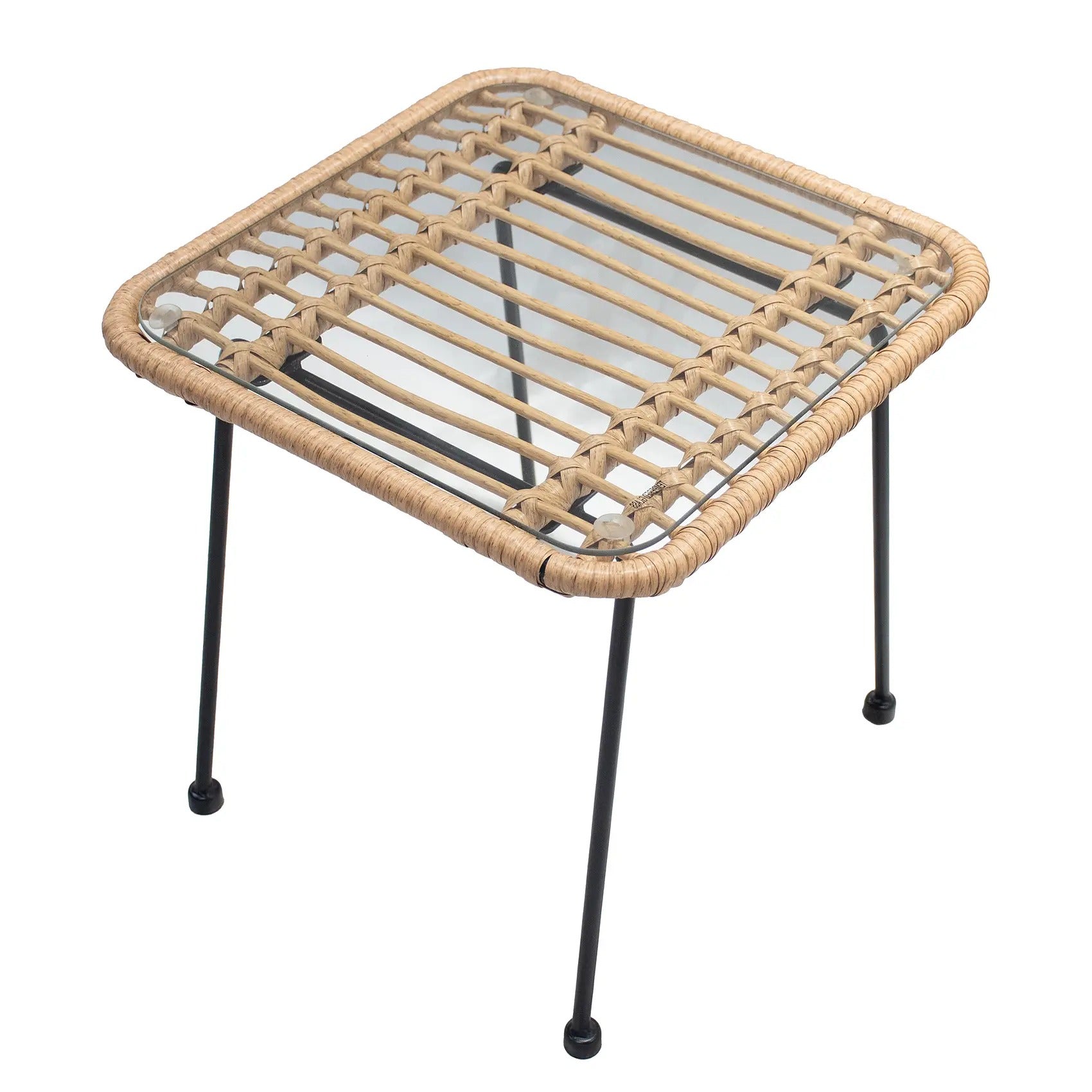 Calore lounge set with rattan look and weather-resistant cushions