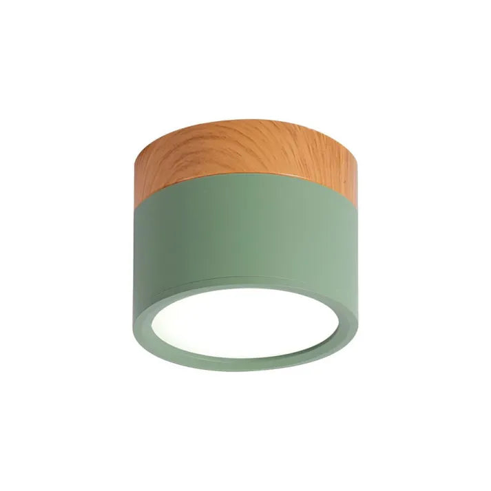Minimalist Cylindrical LED Ceiling Light with Modern Dimmable Spotlight