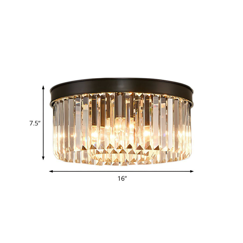 Crystal Flush Ceiling Light for Living Room