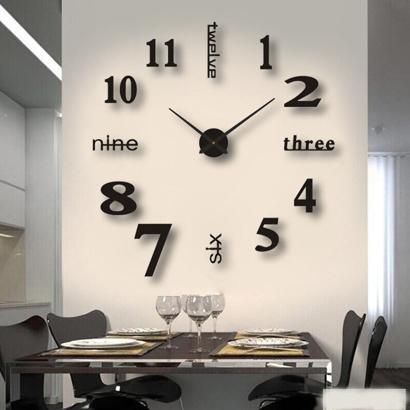 Creative Design Wall Clock Stylish Quartz Home Décor