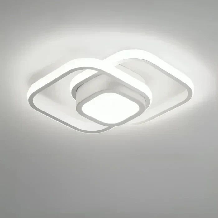 Orbiloop LED Plafondlamp met Dubbele Ringstructuur in Abstract Design