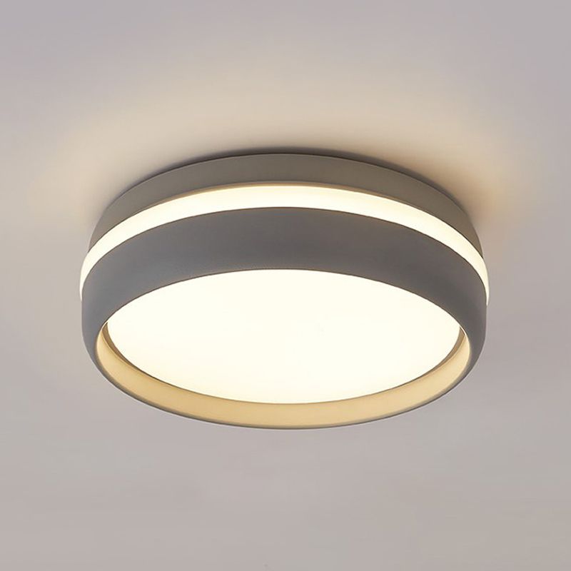Round Modern Flush Mount Ceiling Light for Bedroom & Living Room