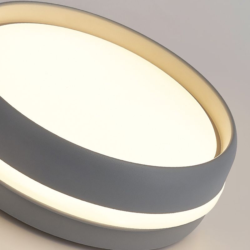Round Modern Flush Mount Ceiling Light for Bedroom & Living Room