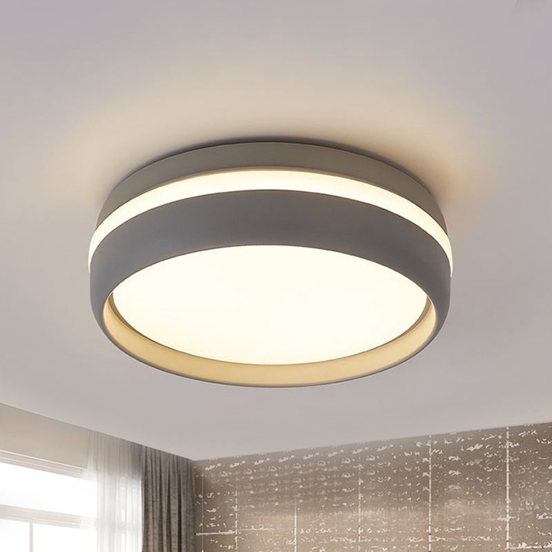 Round Modern Flush Mount Ceiling Light for Bedroom & Living Room