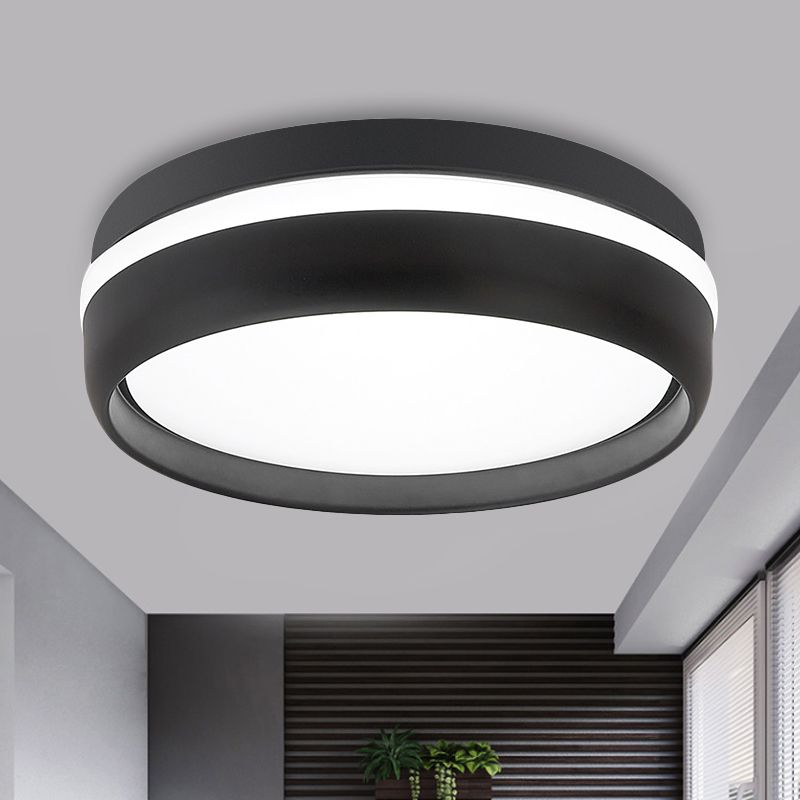 Round Modern Flush Mount Ceiling Light for Bedroom & Living Room