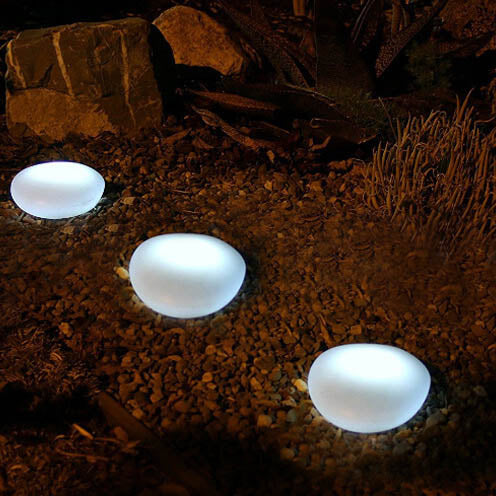 Decorative Solar Garden Pebble Light LED Pathway & Patio Light