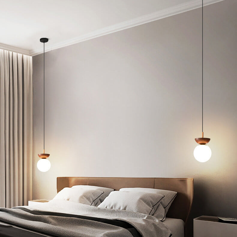 Japanese Style Ceiling Light Modern LED Pendant Light with 3 Color Modes