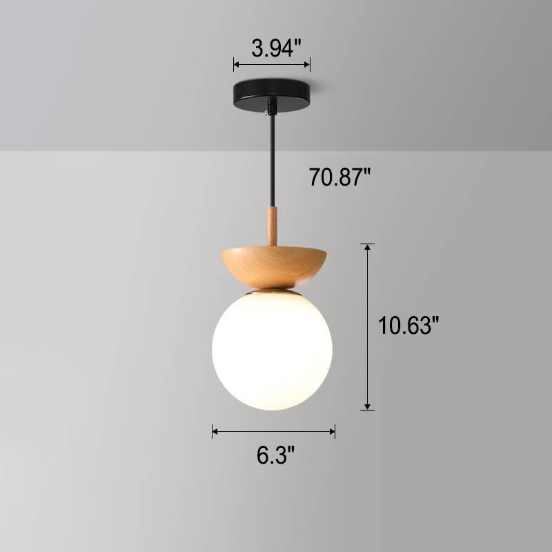 Japanese Style Ceiling Light Modern LED Pendant Light with 3 Color Modes