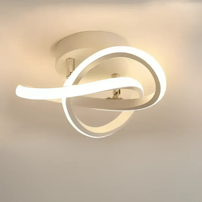 Orbiloop LED Plafondlamp met Dubbele Ringstructuur in Abstract Design