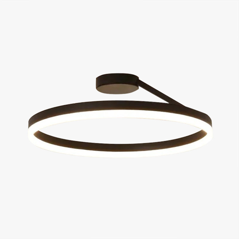Contemporary Ring LED Ceiling Light Stylish and Adjustable Brightness