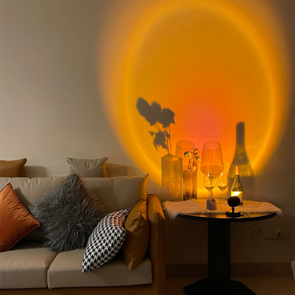 Retro Sunset LED Table Lamp in Warm Ambient Vintage Lighting