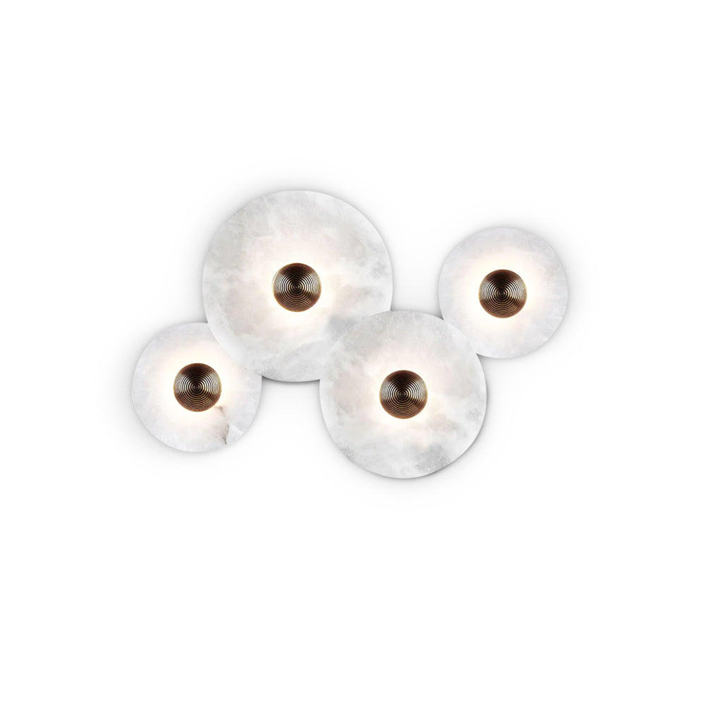 Alabaster LED Wall Light – Modern Round Flush Mount Fixture