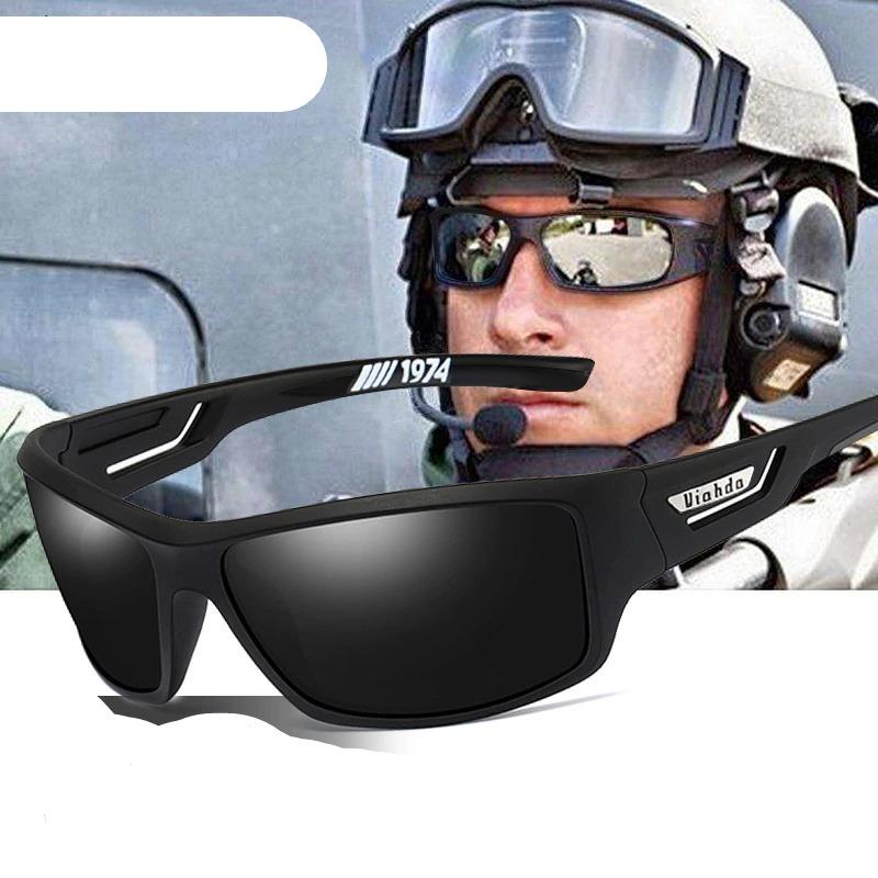 Men’s Polarized Military-Style Sunglasses UV400 Anti-Glare Protection
