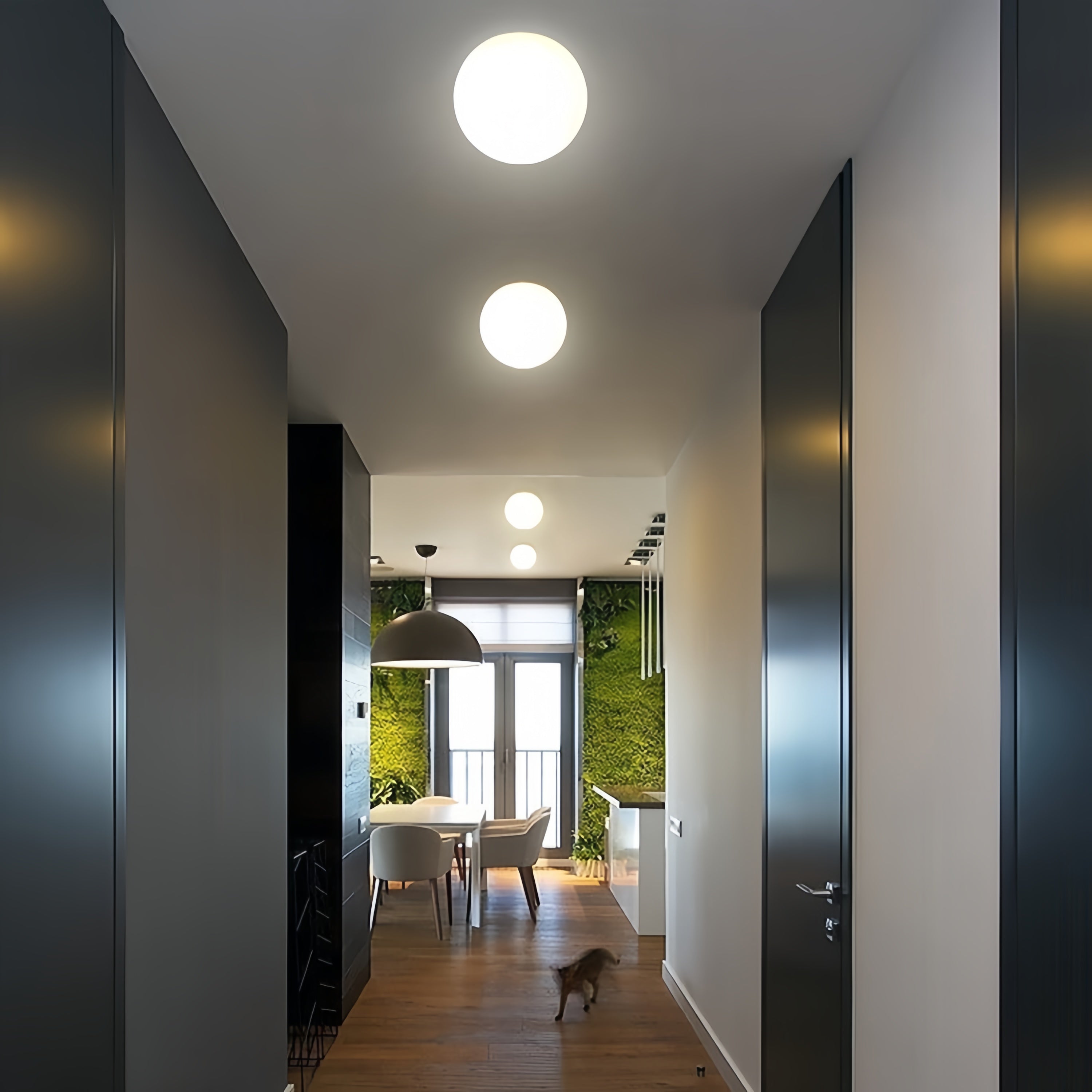 Modern Bubble Sphere Ceiling Light Elegant Flush Mount for Sitting Room