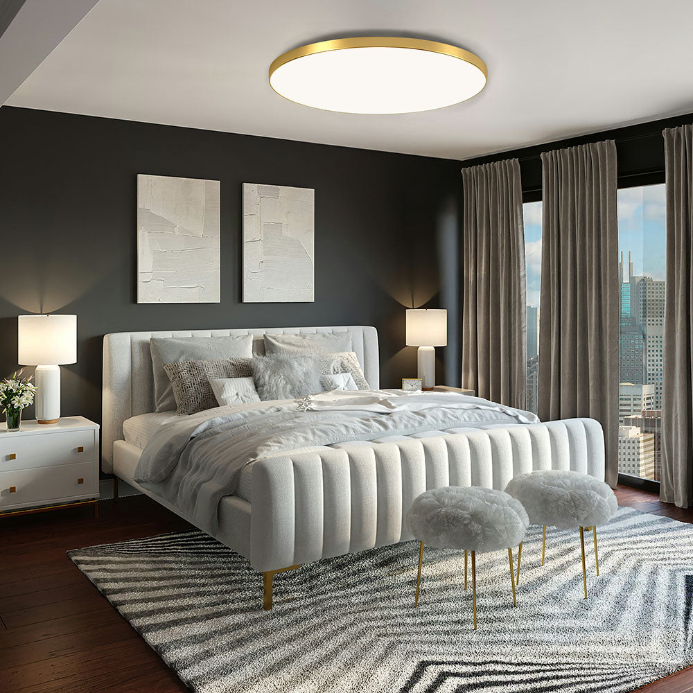 Sleek modern round LED ceiling lamp for elegant living room lighting