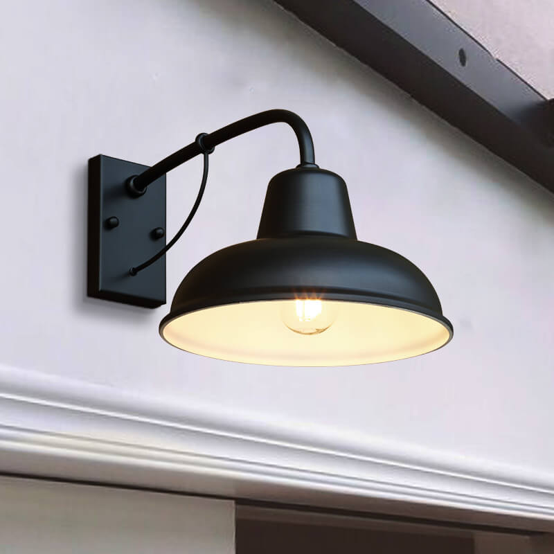 Vintage Industrial Outdoor Porch Wall Light Weather-Resistant Barn-Style