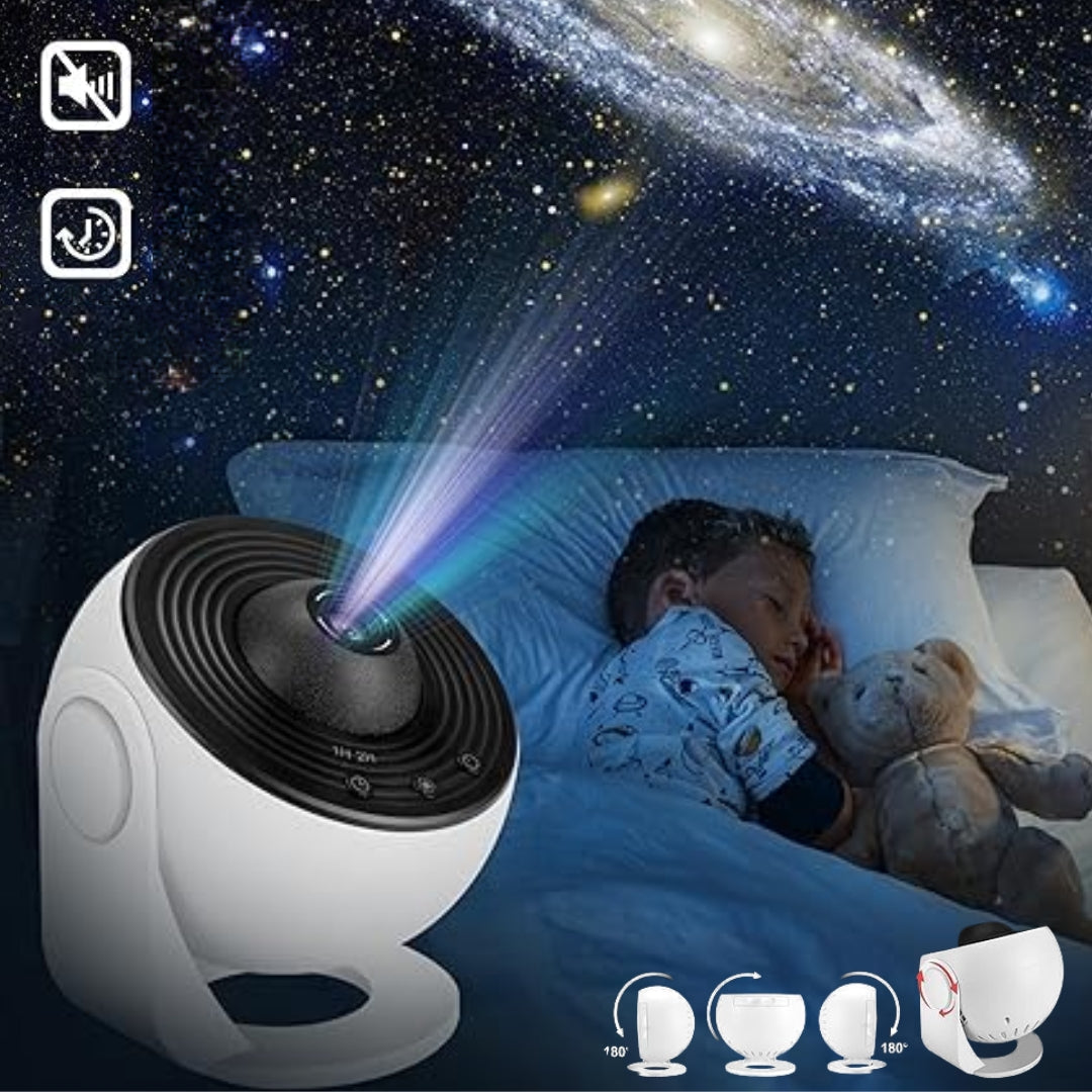 Celestial Dreams Galaxy Projector 360° Rotating Star Light with HD Films