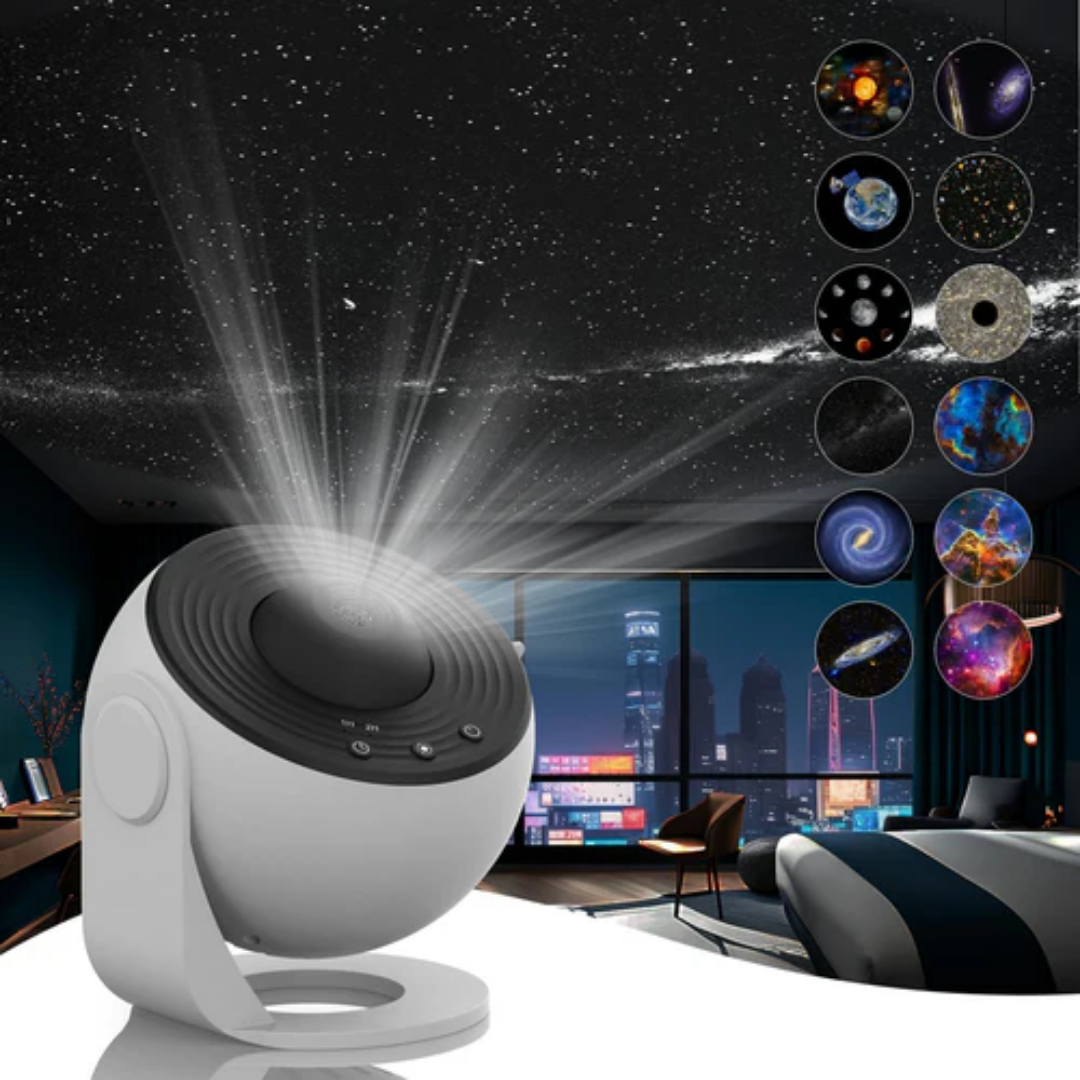 Celestial Dreams Galaxy Projector 360° Rotating Star Light with HD Films