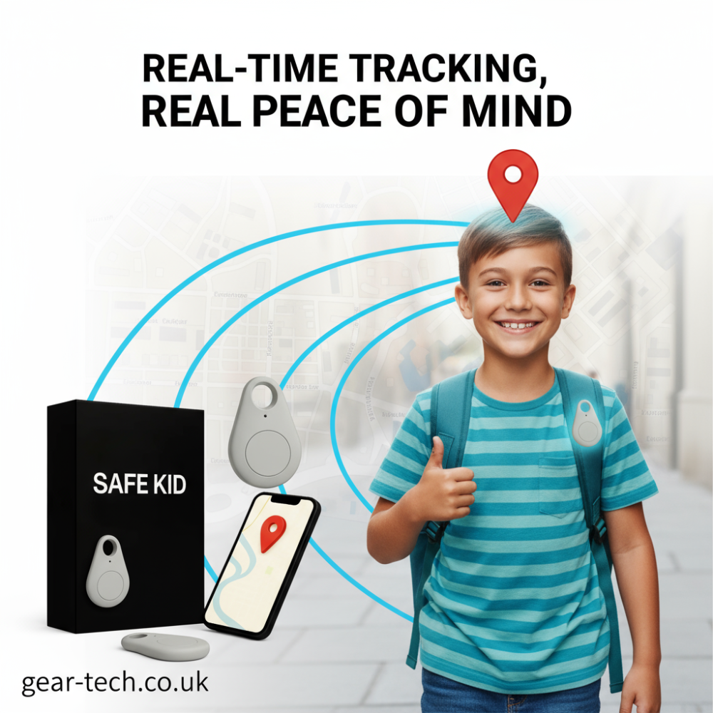 Kids Safety GPS Tracker Waterproof Live Location Device with SOS Function