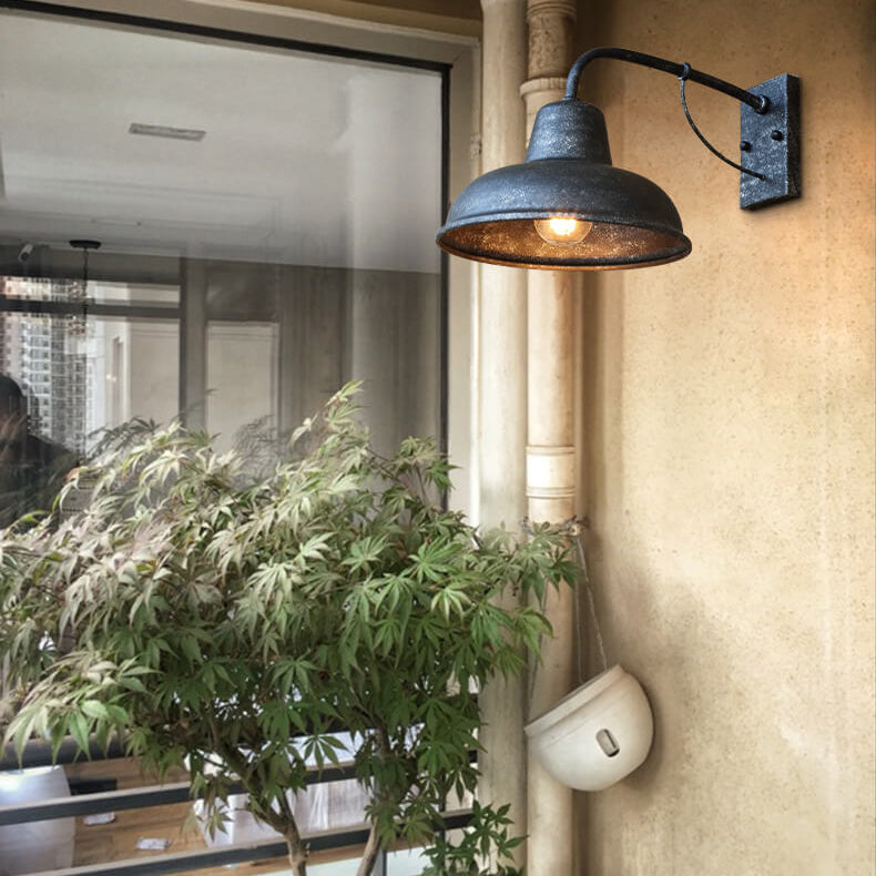 Vintage Industrial Outdoor Porch Wall Light Weather-Resistant Barn-Style