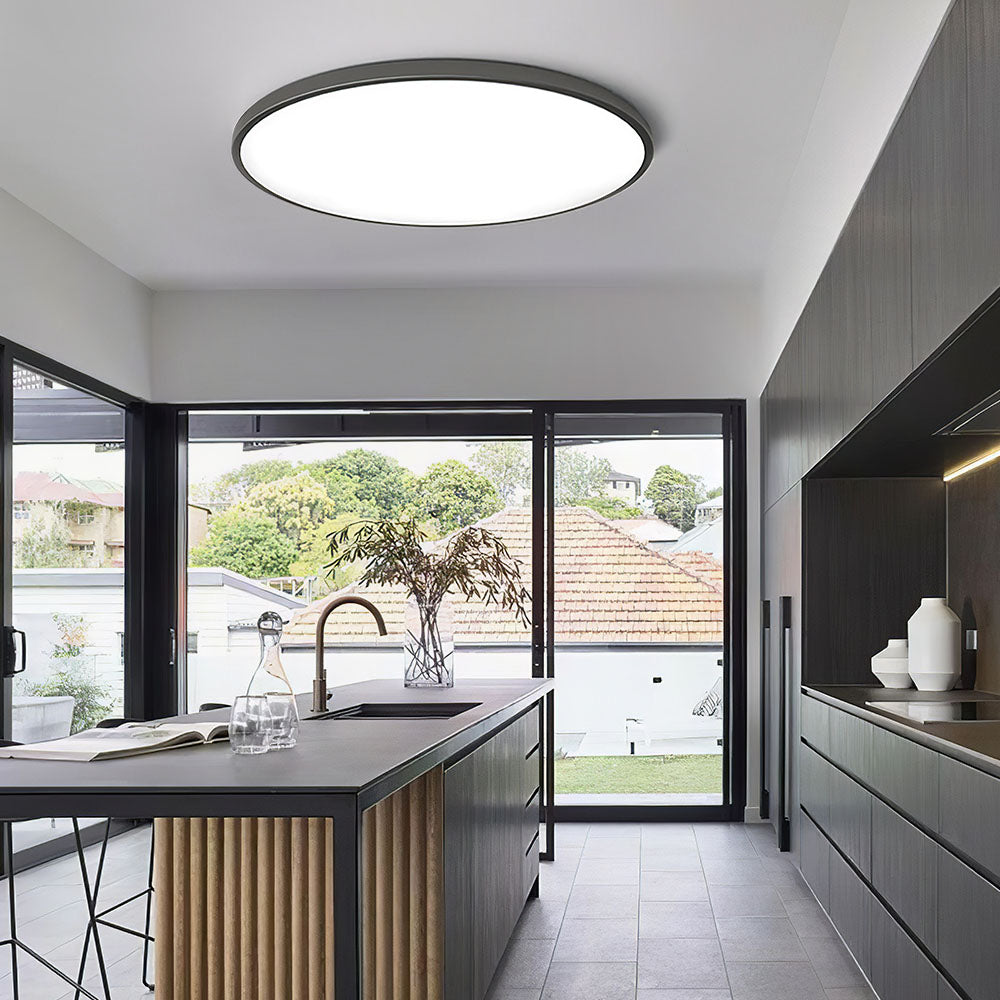 Sleek modern round LED ceiling lamp for elegant living room lighting