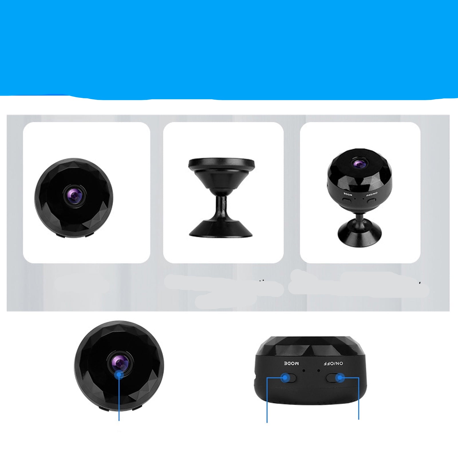 Mini wifi security camera with night vision and sd card storage