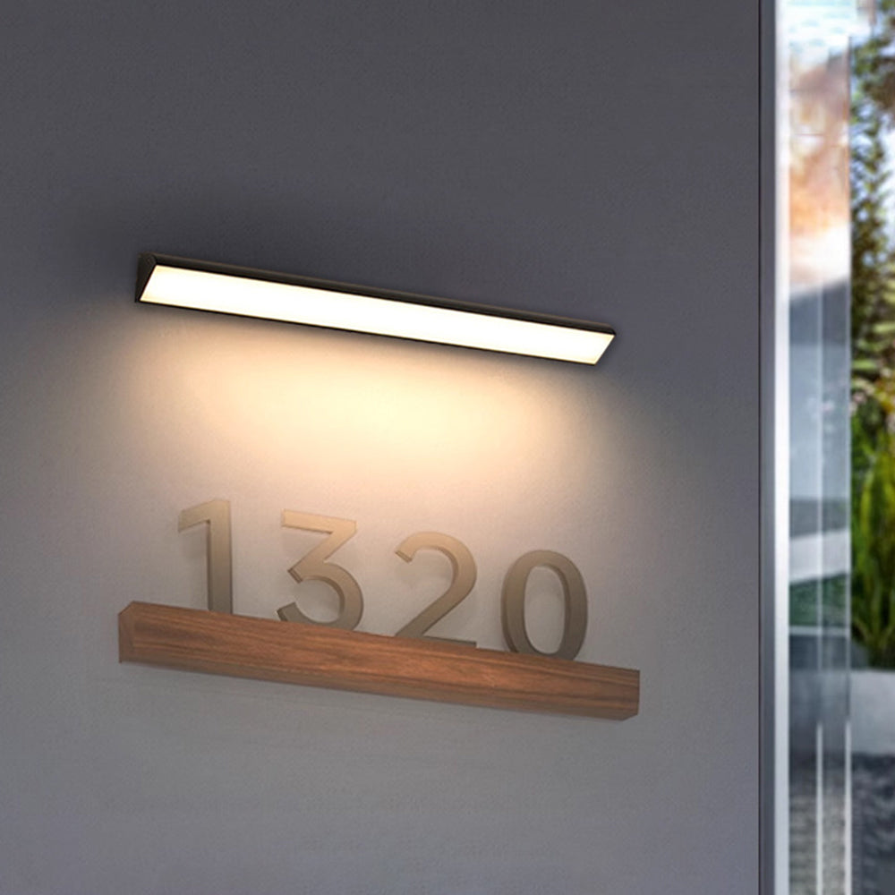 Contemporary Outdoor Wall Light Weather-Resistant LED Lamp with Modern Prism Look