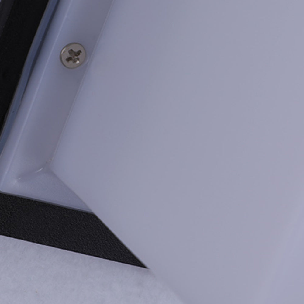 Contemporary Square Outdoor Wall Light Black Metal with Acrylic Shade
