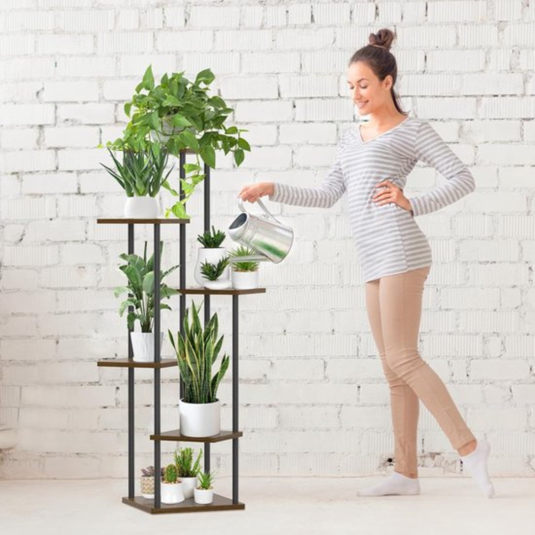Arden Verticale Trap Plantenstandaard in Hout & Ijzer