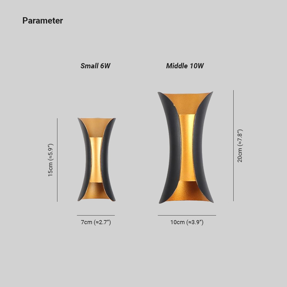 Outdoor LED Wall Light Weather-Resistant Modern Light for Garden & Corridor