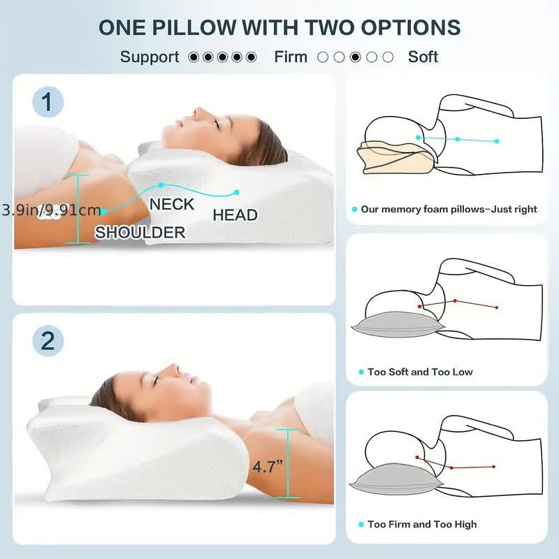 Contour Memory Dream Pillow Designed for Side Sleepers