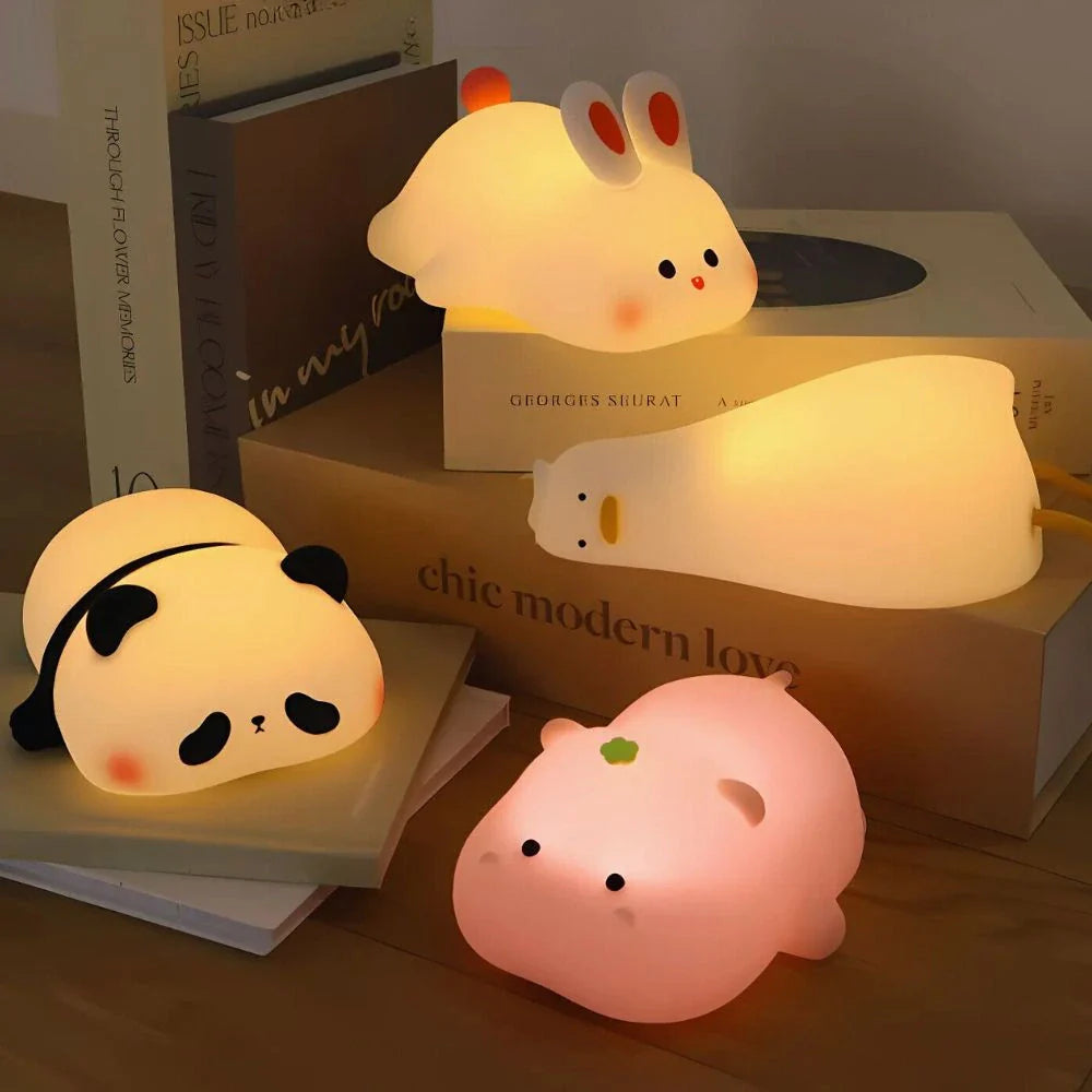 Tap Buddies Table Lamp Light Adorable Touch-Control Bedside Lamp