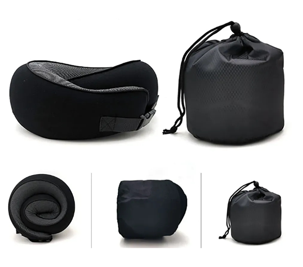 Compact Neck Pillow Comfortable Travel Cushion with Washable Cover
