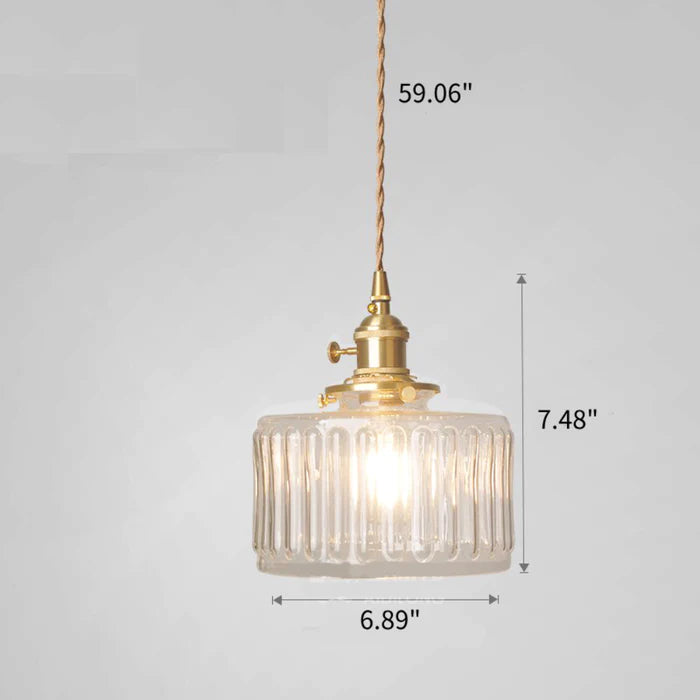 Modern Glass Pendant Light in Crystal-Inspired Hanging Lights