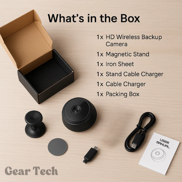 HD Wireless Rear View Camera Easy Install, Waterproof, Night Vision for RVs & Trucks