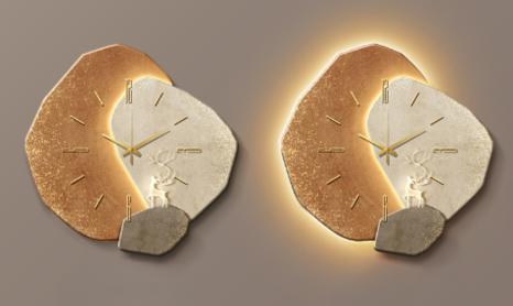 Nordklok Moderne Skandinavische Holzwanduhr